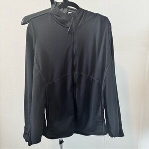 Fabletics Black Full-Zip Hooded Jacket 4X